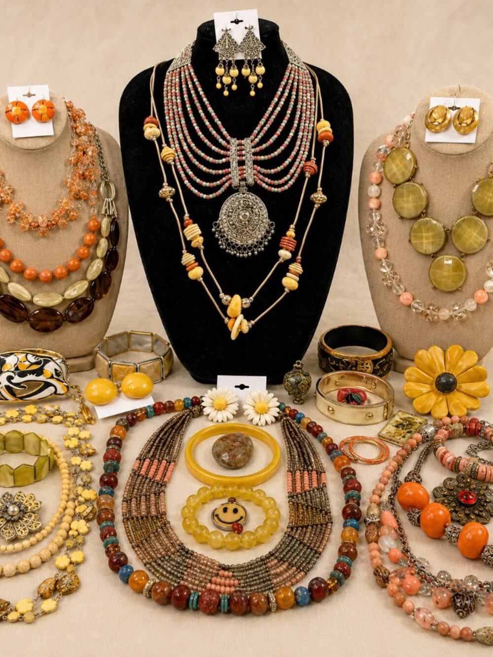 💎Curated Retro Statement Jewelry Collection | Boho Artisan Beaded Glam Lot